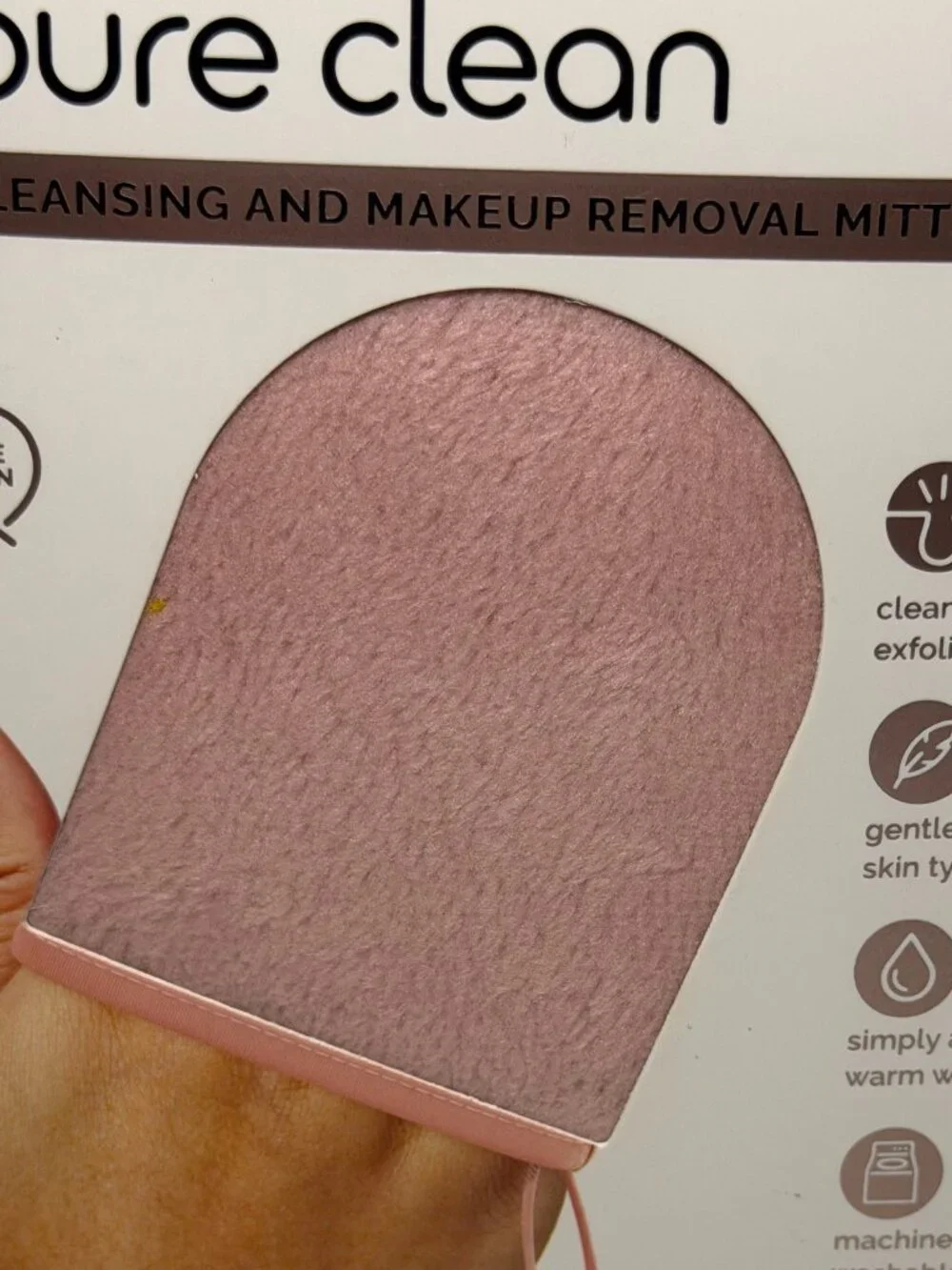NIB Finishing Touch Flawless Pure Clean 7-Day Facial Cleansing Mitt Set